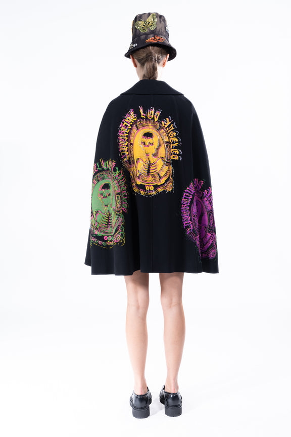 'Ashes to Ashes' Black Shortie Cape -  - Libertine