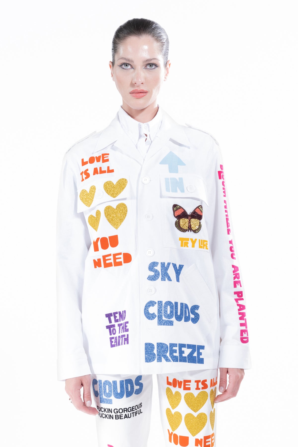 'NUNS THE WORD' SHIRT JACKET -  - Libertine