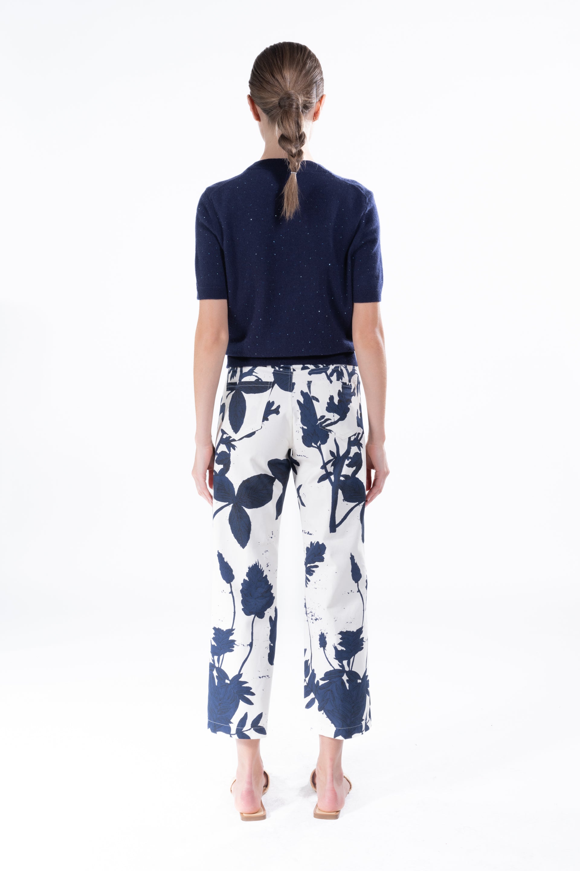 'CYANOTYPES' CROPPED WIDE LEG PANT -  - Libertine