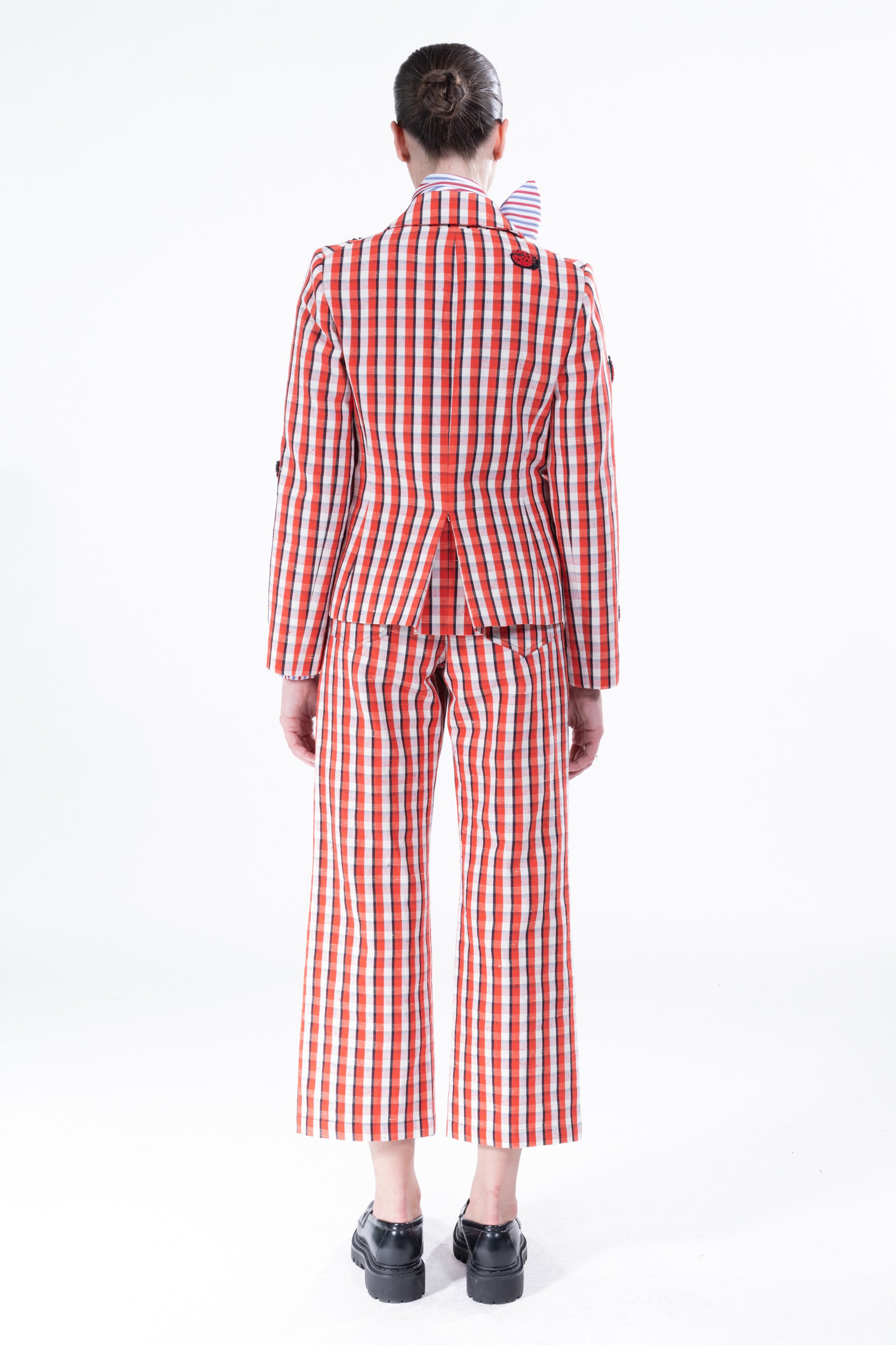 'LADYBUG SUMMER CHECK' CROPPED WIDE LEG PANT -  - Libertine