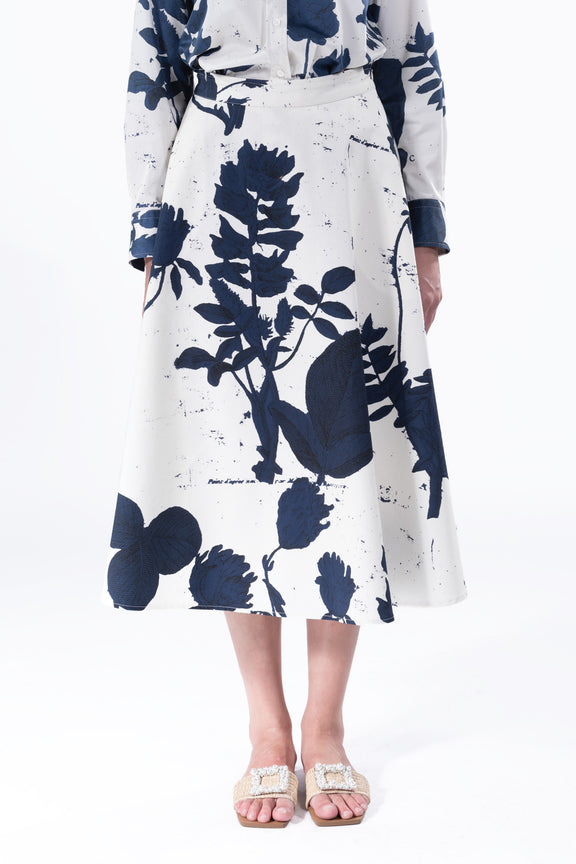 'CYANOTYPES' LADY SKIRT -  - Libertine