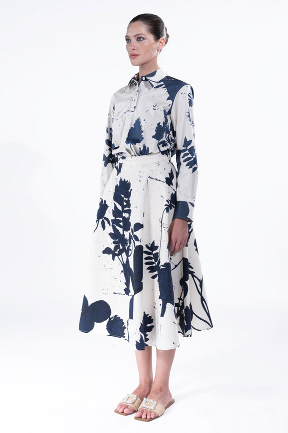 'CYANOTYPES' LADY SKIRT -  - Libertine