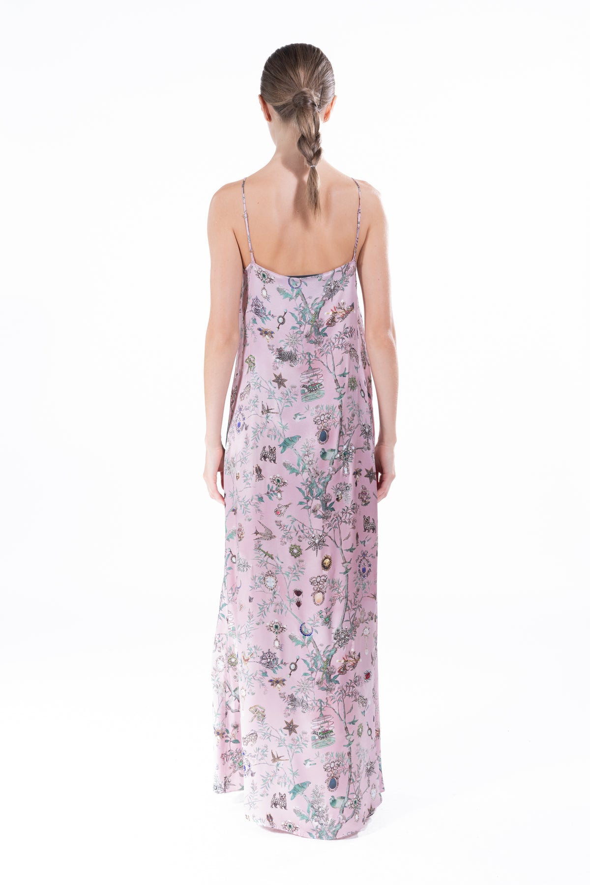 'Pauline De Rothschild' Classic Slip Dress with Crystals - DRESSES - Libertine