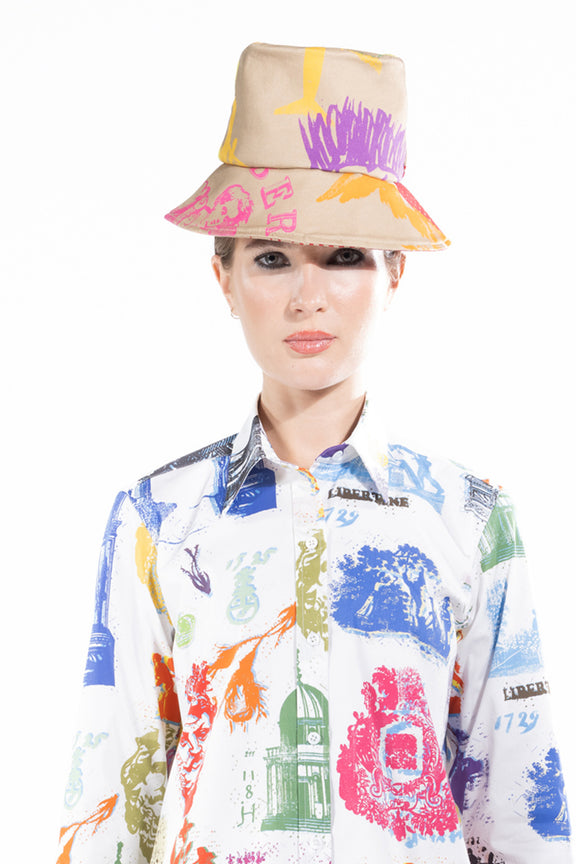 'LIBERTINE SILK SCREENS' BUCKET HAT -  - Libertine