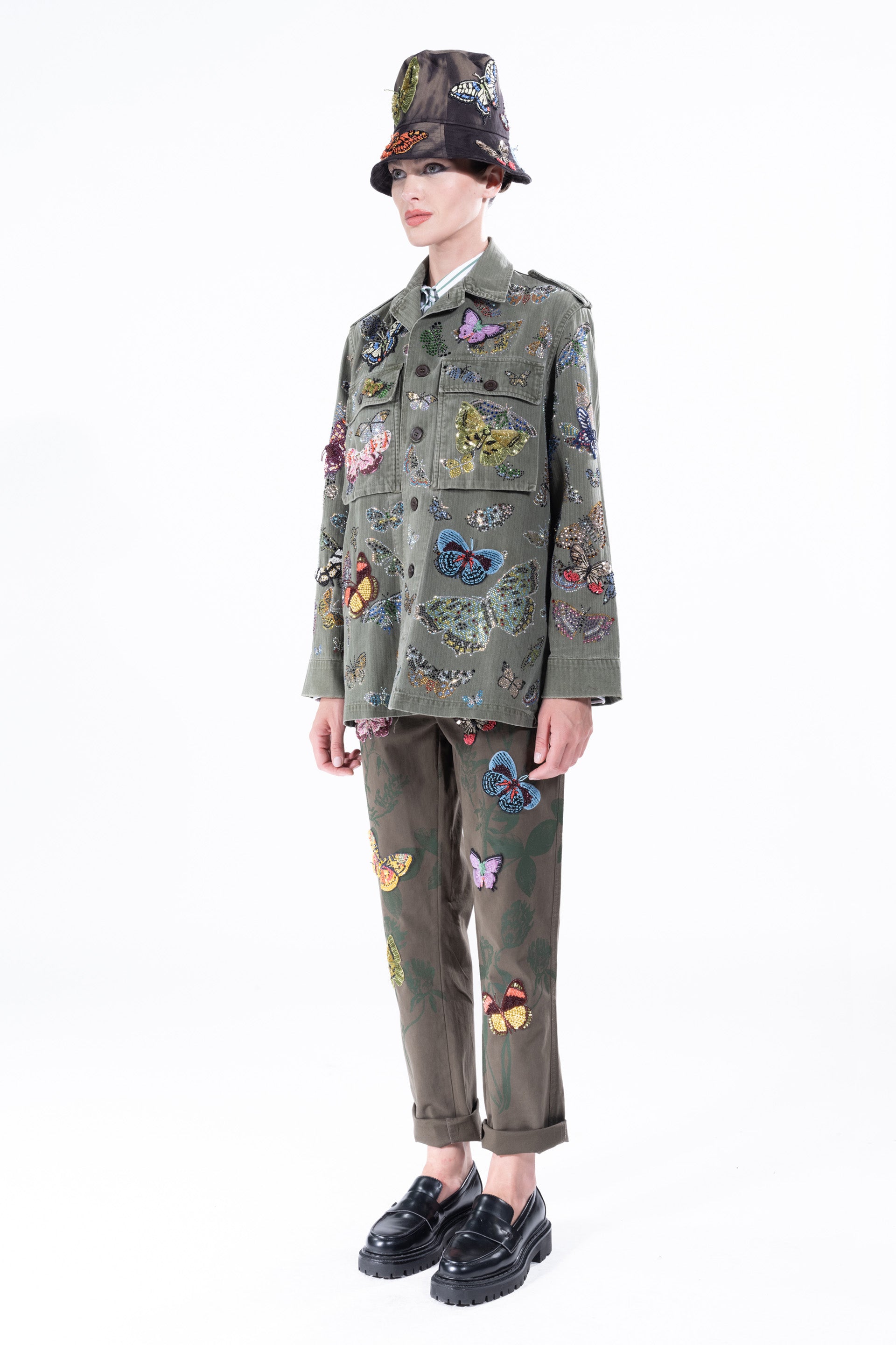 'Millions of Butterflies' Vintage French Military Jacket