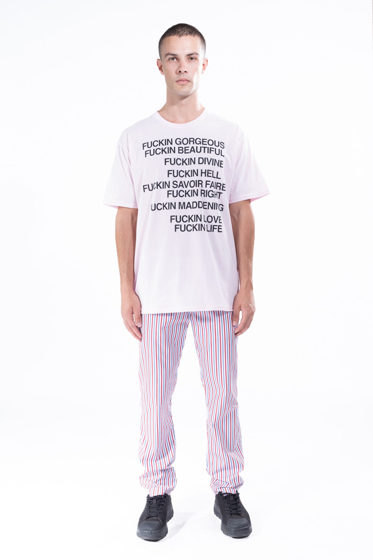 'FCKN GORG' PINK T SHIRT -  - Libertine