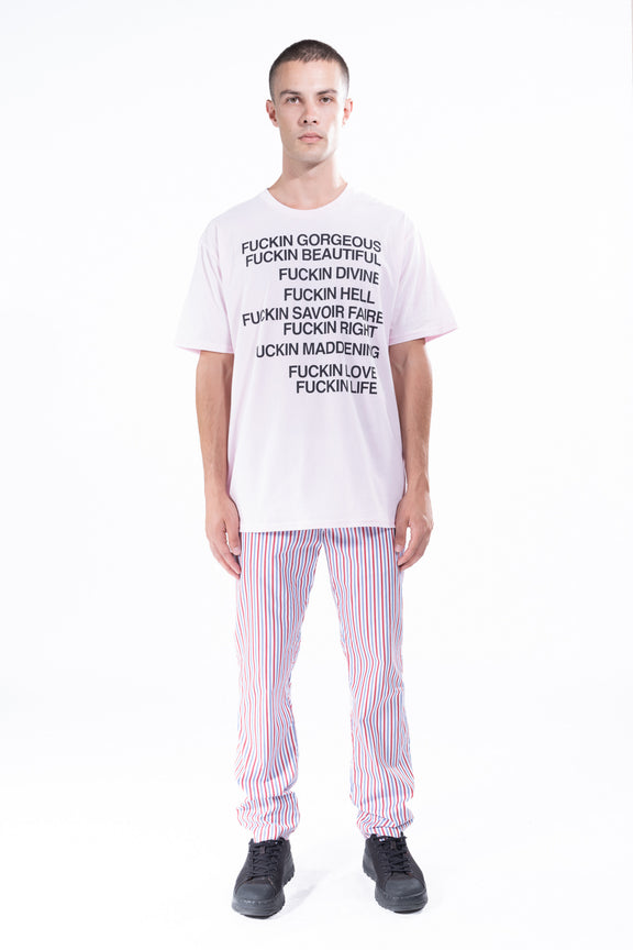 'FCKN GORG' PINK T SHIRT -  - Libertine