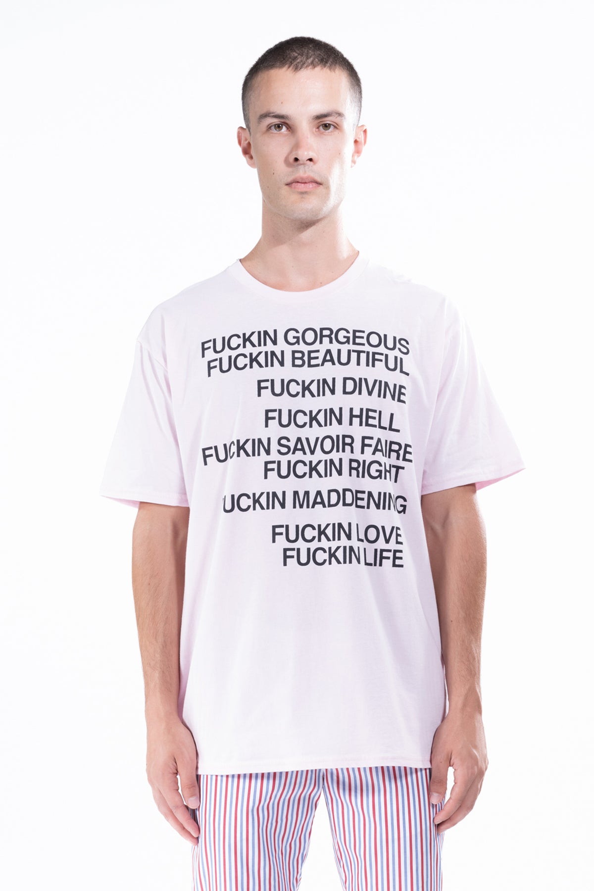 'FCKN GORG' PINK T SHIRT -  - Libertine
