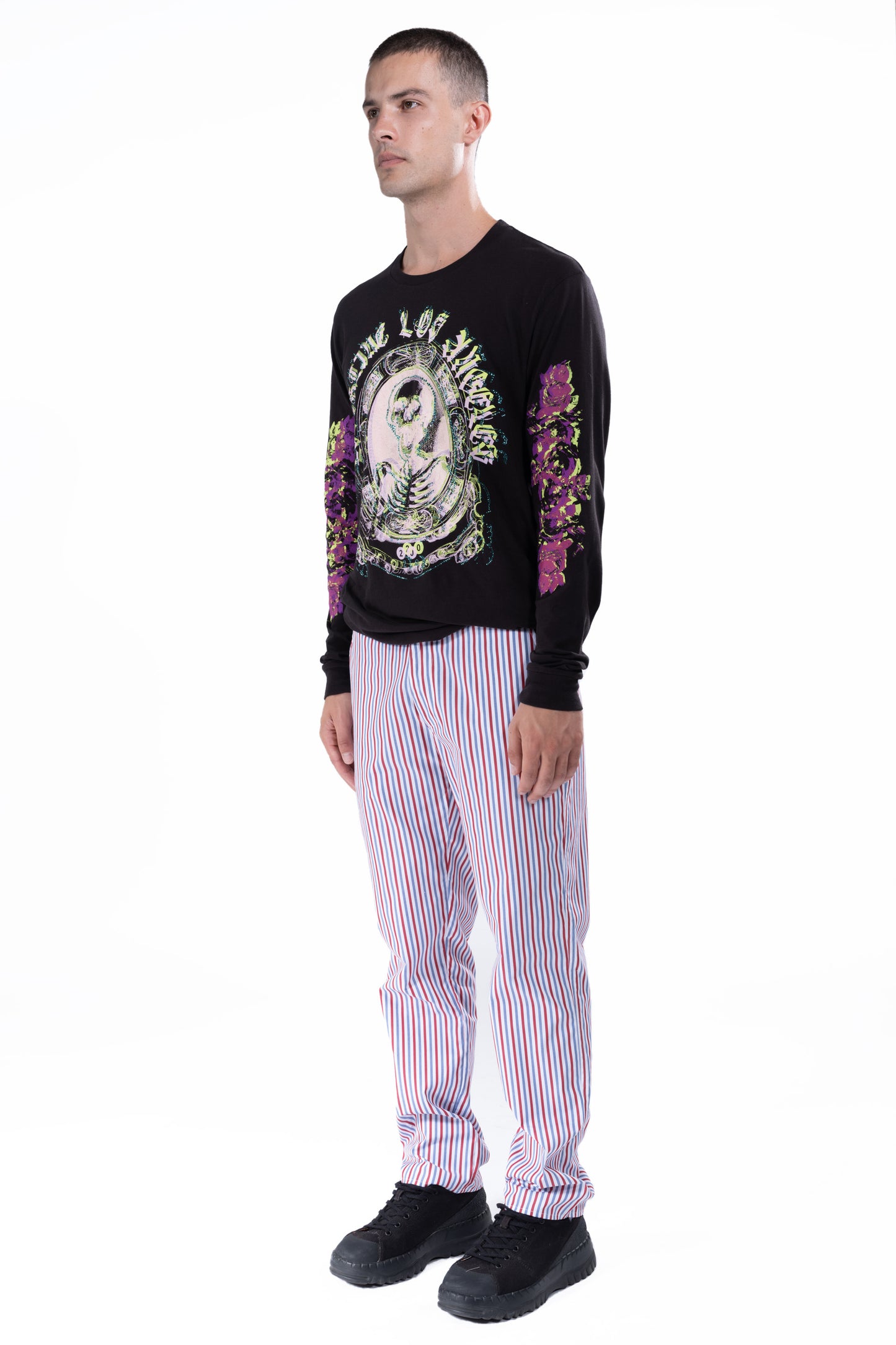 'Ashes to Ashes Pink' Long Sleeve T Shirt -  - Libertine