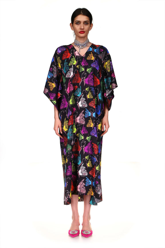 'MILLE PAPILLONS' KAFTAN DRESS - DRESSES - Libertine