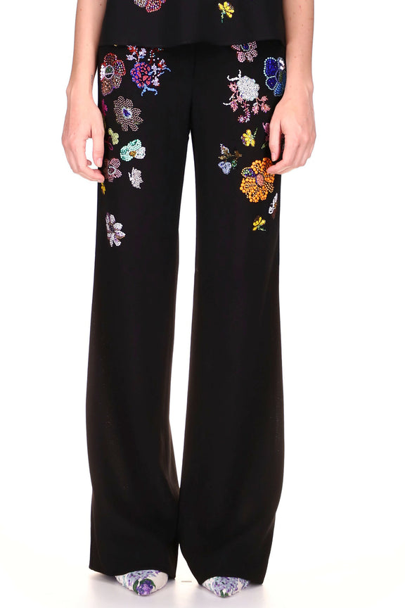 'MILLE FLEUR' WIDE LEG TROUSERS - PANTS - Libertine