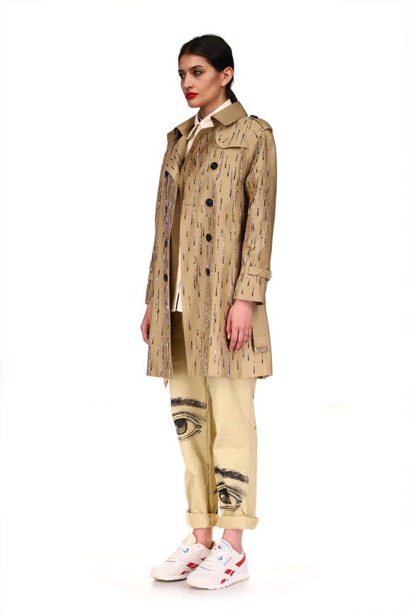 'DRIP DRIP' KHAKI TRENCH - COATS - Libertine