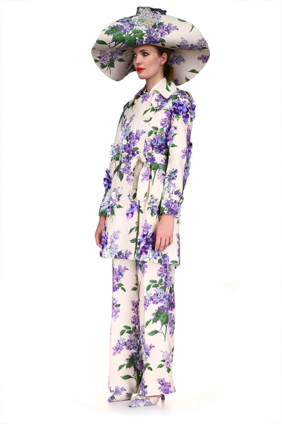 'EMBELLISHED LILAC GARDEN' WOMEN'S TRENCH - COATS - Libertine