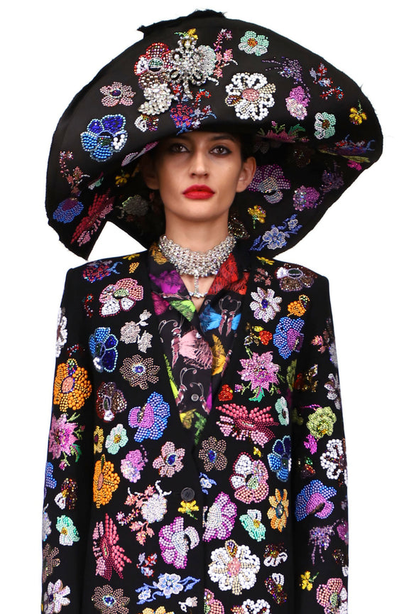 'MILLE FLEUR' WIDE BRIM HAT - HATS - Libertine