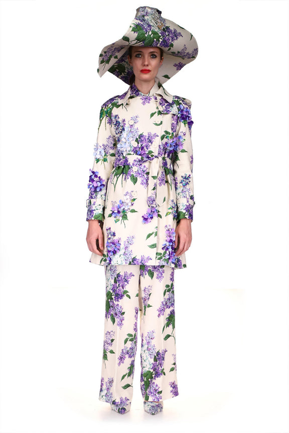 'EMBELLISHED LILAC GARDEN' WOMEN'S TRENCH - COATS - Libertine