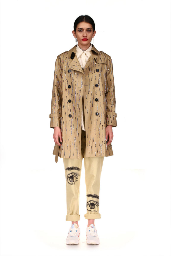 'DRIP DRIP' KHAKI TRENCH - COATS - Libertine