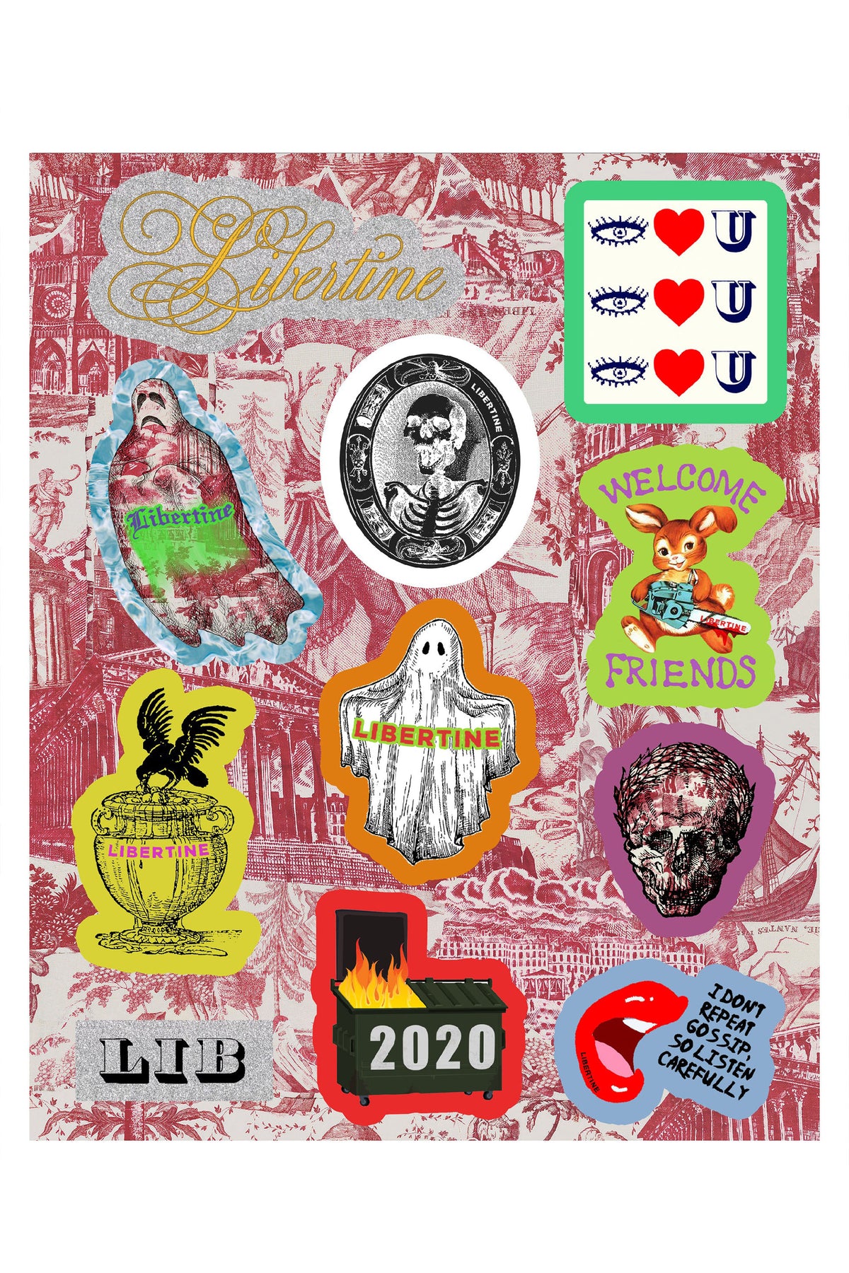 TOILE DE NANCE STICKER SHEET - Stickers - Libertine