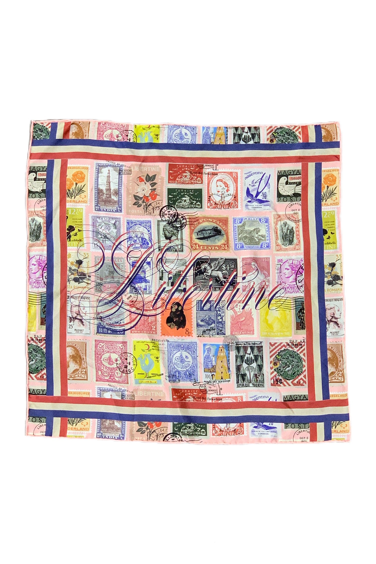 'Sending our love Stamps' Scarf - Accessories - Libertine