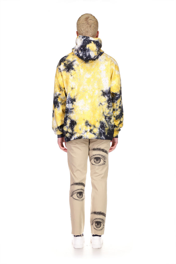 CRYSTAL ‘LONGFELLOW'S LIGHT OF STARS' TIE DYE PULLOVER HOODIE SWEATSHIRT - SWEATSHIRTS - Libertine