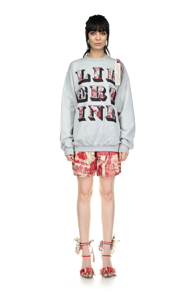 'Toile De Nantes Libertine' Pullover Sweatshirt - SWEATSHIRTS - Libertine|https://cdn.shopify.com/videos/c/o/v/a125cd5232054842851954a4fede3a2f.mp4