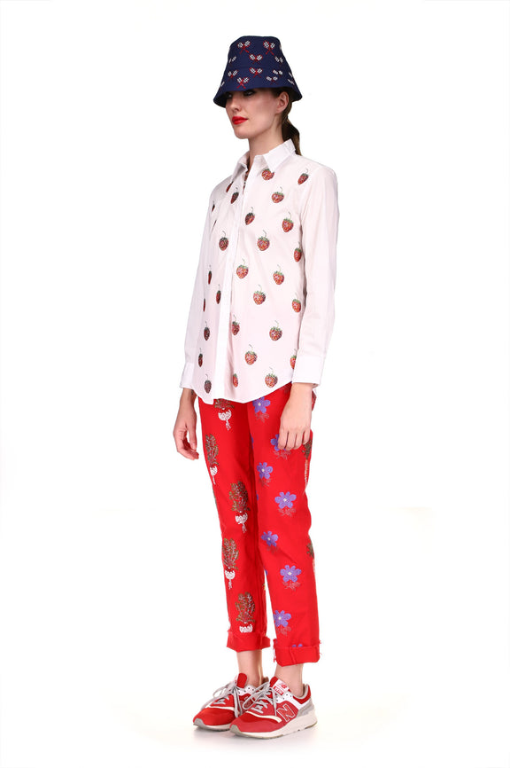 'EMBELLISHED STRAWBERRY FIELDS' NEW CLASSIC SHIRT - SHIRTS - Libertine