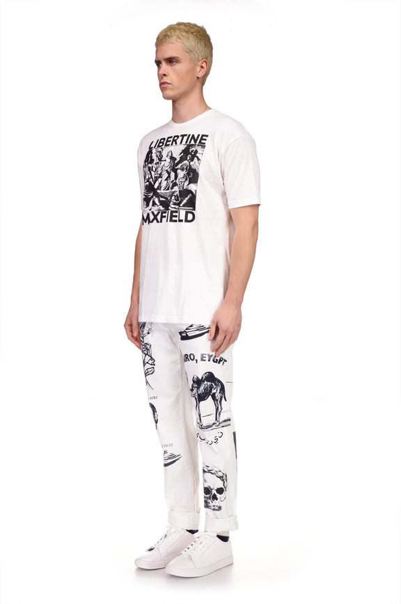 'MEGA YACHT' MEN'S WHITE CHINOS - PANTS - Libertine