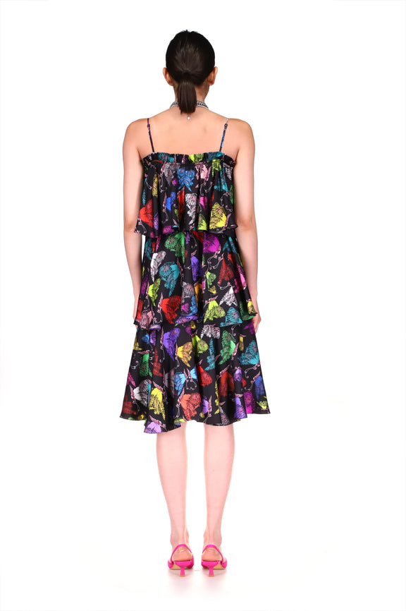 'MILLED PAPILLONS' CONVERTIBLE RUFFLE DRESS - DRESSES - Libertine