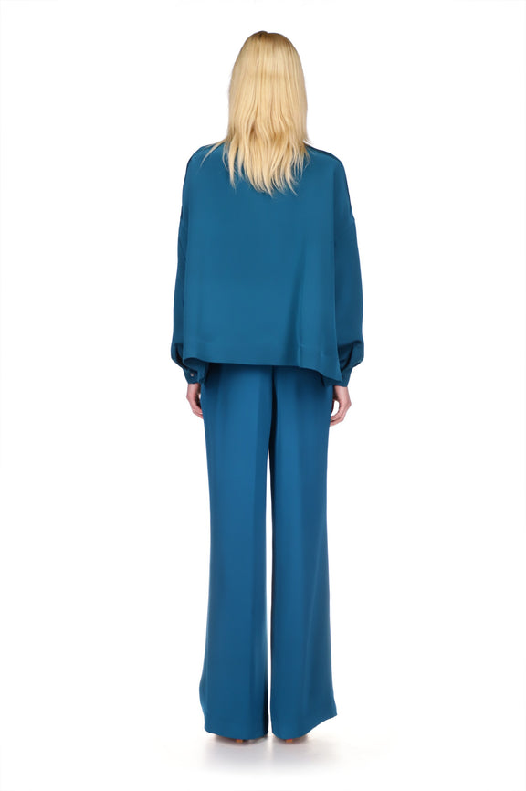 'PEACOCK' TIE BLOUSE - TOPS - Libertine