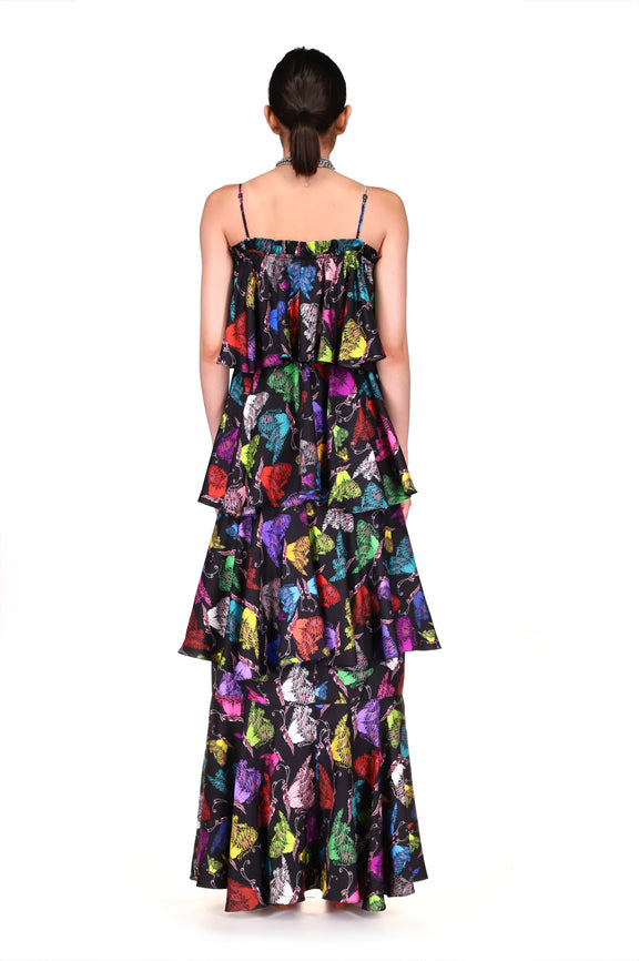 'MILLED PAPILLONS' CONVERTIBLE RUFFLE DRESS - DRESSES - Libertine