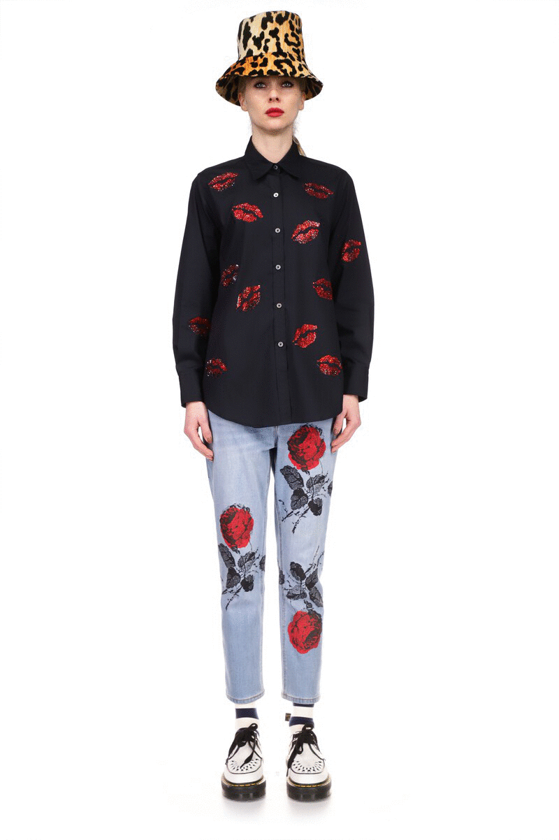 'BISOU' CRYSTAL NEW CLASSIC SHIRT - CLASSIC SHIRTS - Libertine|https://cdn.shopify.com/videos/c/o/v/97c8f5944c49463f8d7de4c84e8bfd45.mp4