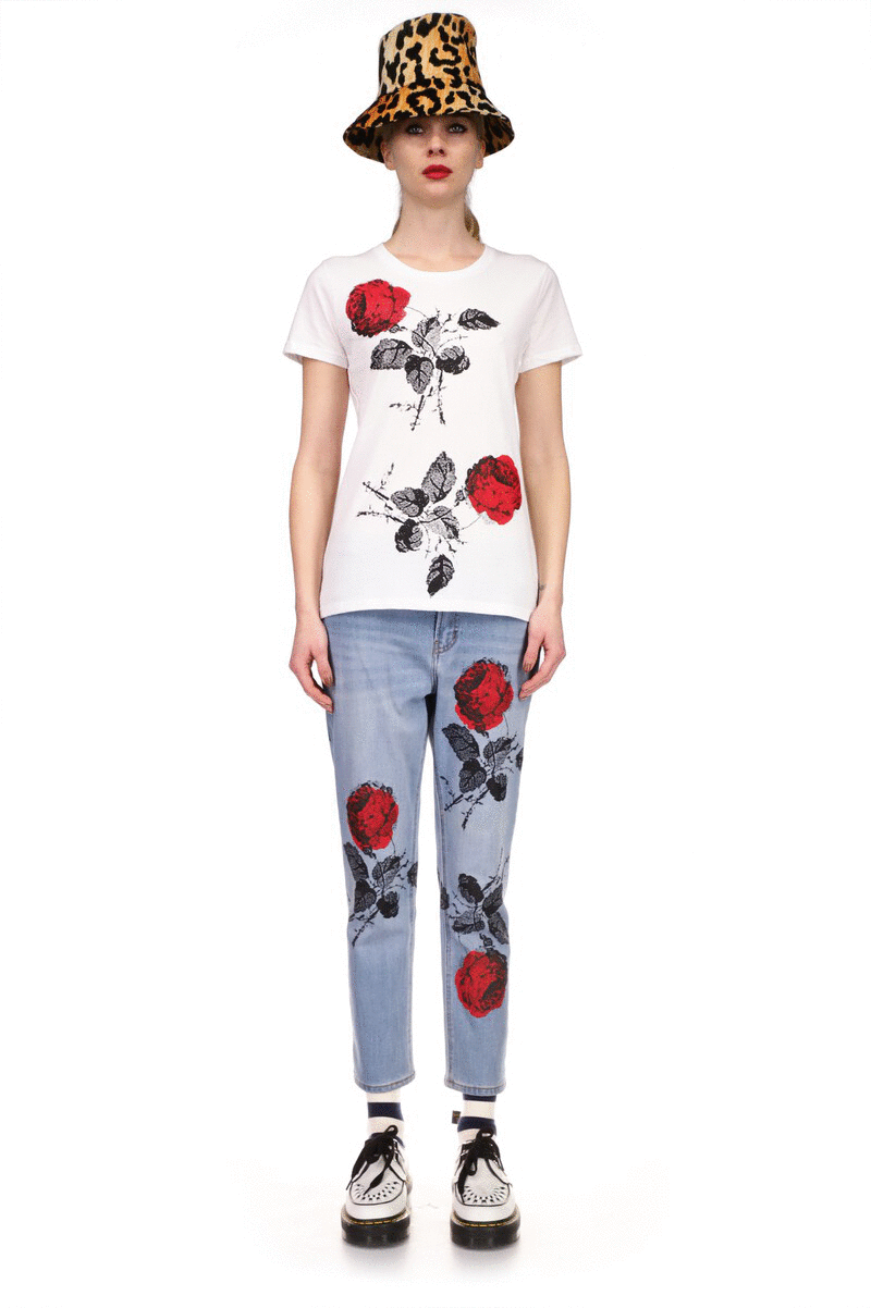 'STONE ROSES' SHORT SLEEVE T-SHIRT - T SHIRTS - Libertine|https://cdn.shopify.com/videos/c/o/v/fdbfa32a828243cca9675635f2c4fb7a.mp4