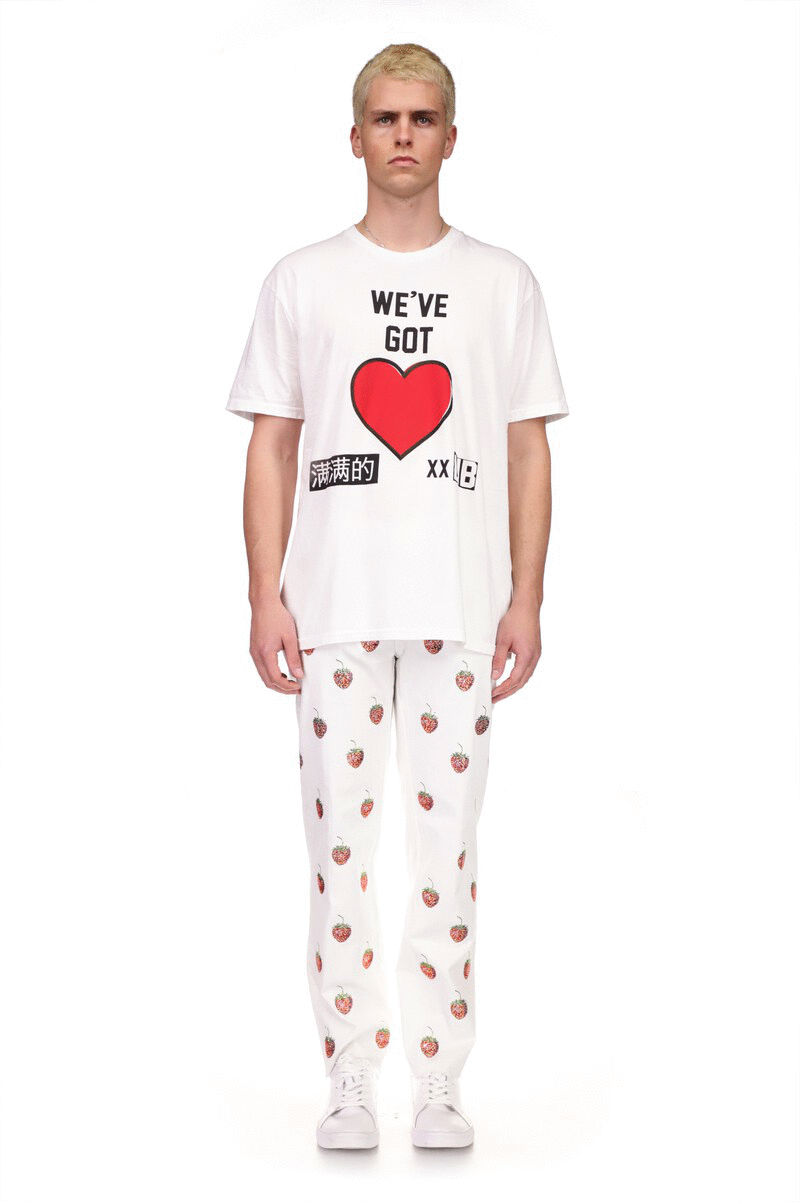 'WE'VE GOT HEART' S/S T-SHIRT - T SHIRTS - Libertine|https://cdn.shopify.com/videos/c/o/v/367ffc5f2aa04a1d953270bba4d4951f.mp4