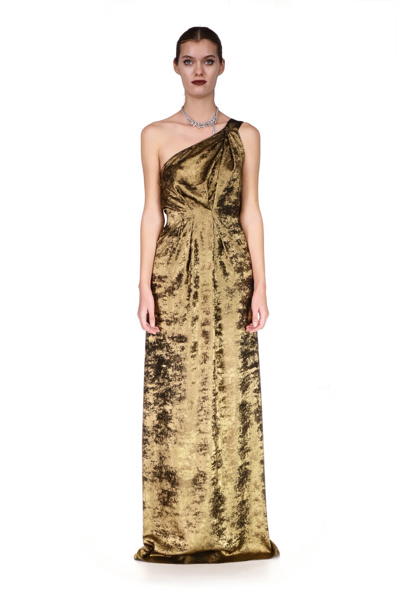 'PYRITE' ONE SHOULDER GOWN - DRESSES - Libertine|https://cdn.shopify.com/videos/c/o/v/3f8a0a0ad569471d81741fdea9e8c686.mp4
